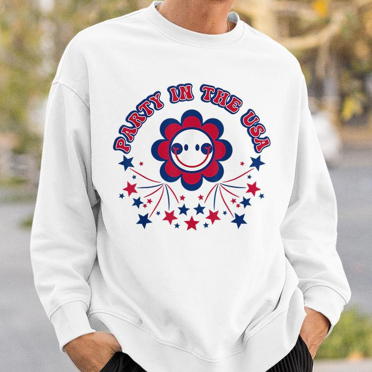 Party In The Usa Groovy Design 4Th Of July Usa Funny Gifts Sweatshirt Gifts for Him