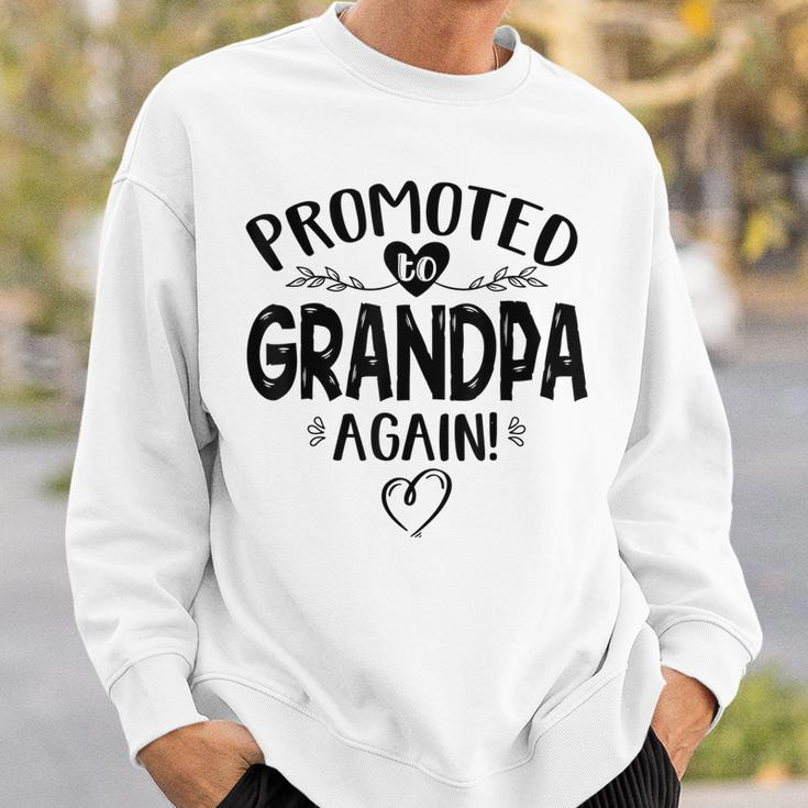 Promoted To Grandpa Again Baby Announcement Gift Gift For Mens Sweatshirt Gifts for Him