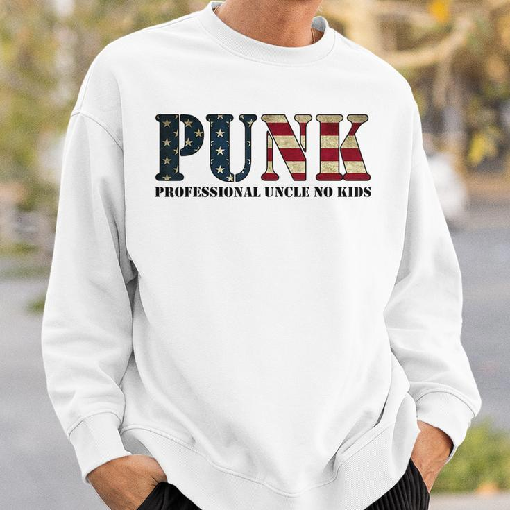 Punk Professional Uncle No Kids Funny Uncle American Flag Gift For Mens Sweatshirt Gifts for Him