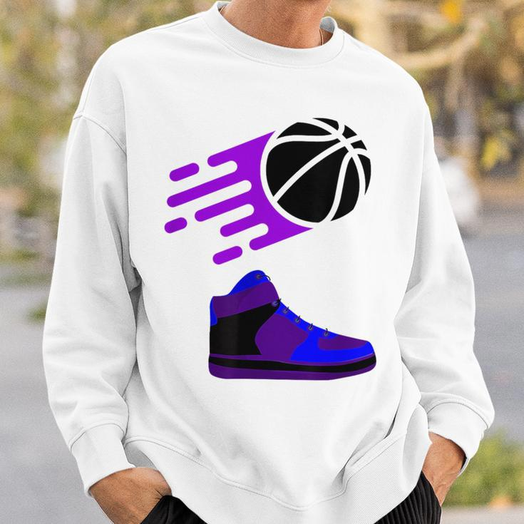 Purple Basketball Sneaker Sweatshirt Gifts for Him