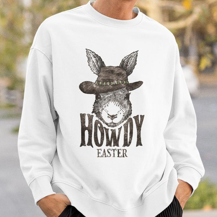 Retro Howdy Easter Bunny Cowboy Western Country Cowgirl Sweatshirt Gifts for Him