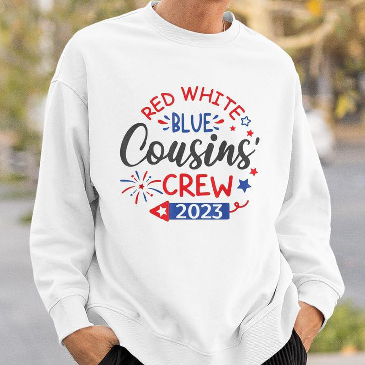 Retro Red White Blue Cousins Crew 2023 4Th Of July Kids Sweatshirt Gifts for Him