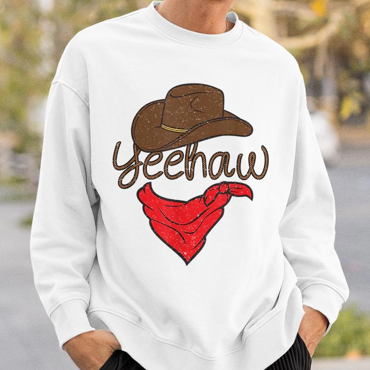 Retro Yee Haw Howdy Rodeo Western Country Southern Cowgirl Rodeo Funny Gifts Sweatshirt Gifts for Him