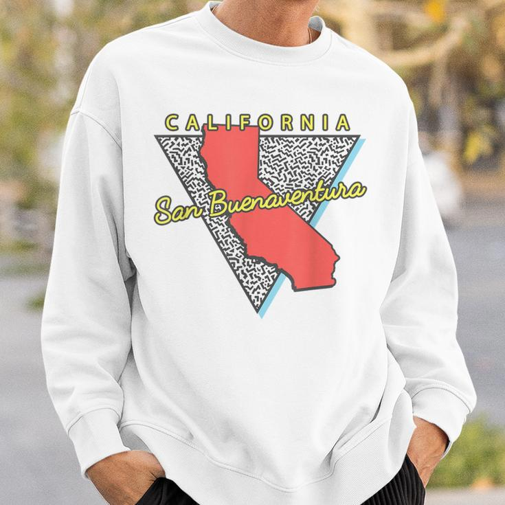 San Buenaventura California Retro Triangle Ca City Sweatshirt Gifts for Him