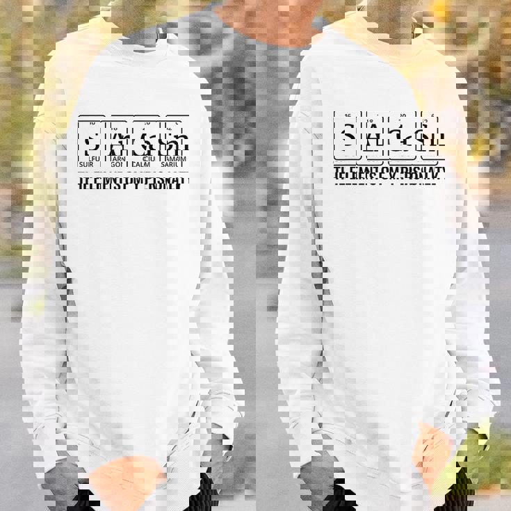 Sarcasm The Elements Of My Personality Periodic Table Sweatshirt Gifts for Him
