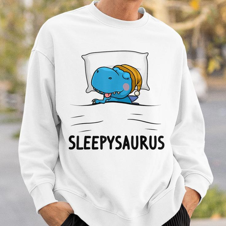 Sleepysaurus Nigh Dinosaur Dino T-Rex Nightgown Sleep Sweatshirt Gifts for Him