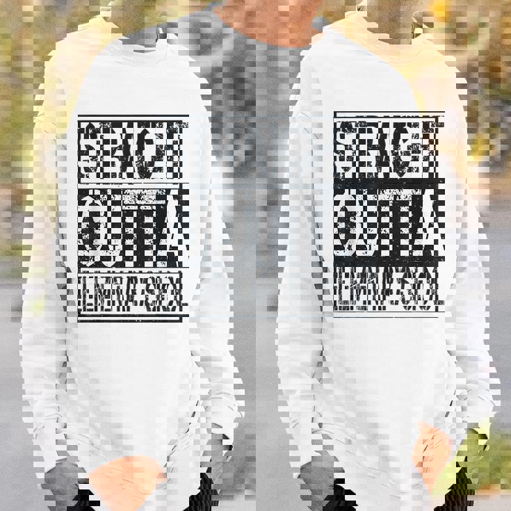 Straight Outta Elementary School Boys Girl Graduation 2023 Sweatshirt Gifts for Him