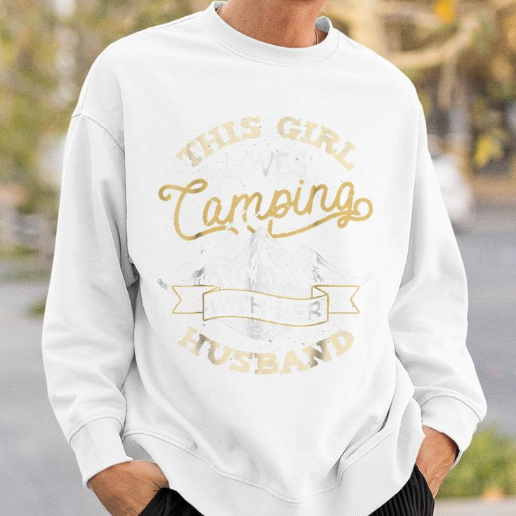 This Girl Loves Camping With Her HusbandCamper Wife Sweatshirt Gifts for Him