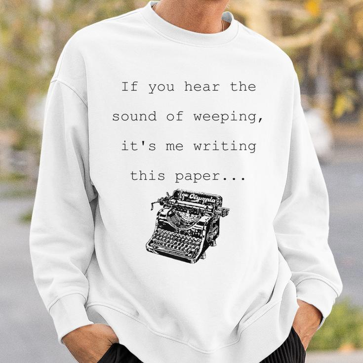 Tired Typist Typewriter Short Sleeve Sweatshirt Gifts for Him