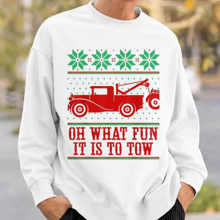 Tow Truck Driver Christmas -Oh What Fun It Is To Tow Sweatshirt Gifts for Him