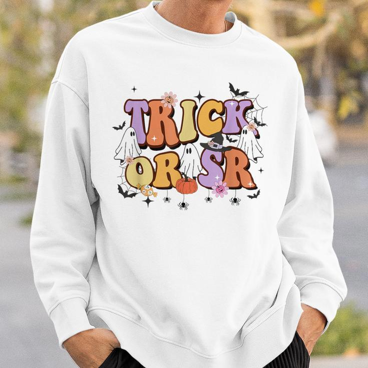 Trick Or Sr Retro Aba Bcba Halloween Positive Reinforcement Sweatshirt Gifts for Him