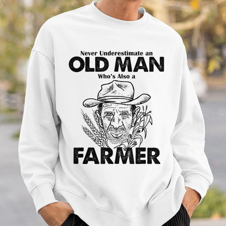 Never Underestimate A Farmer Farming Sweatshirt Gifts for Him