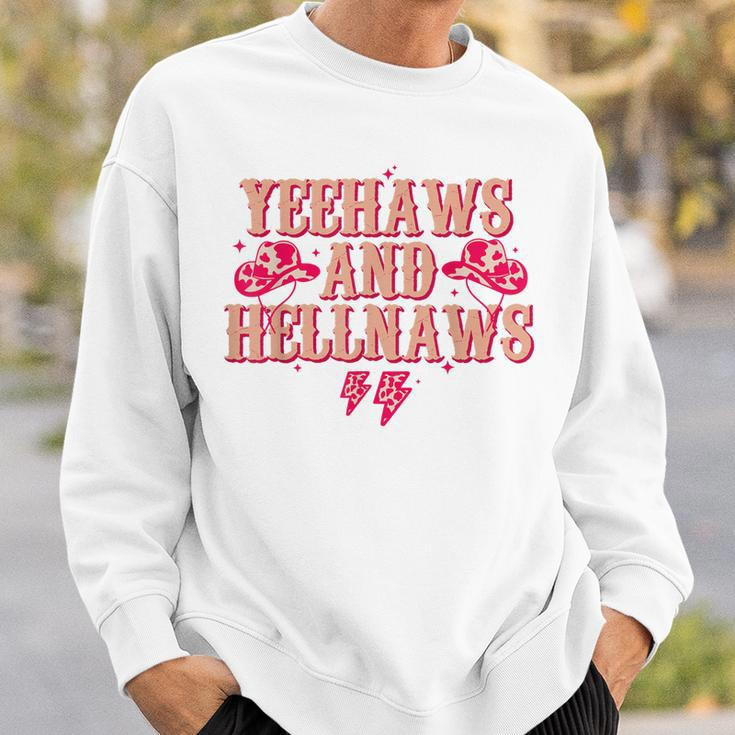 Yeehaw Preppy Pink Cowgirl Rodeo Western Country Girl Sweatshirt Gifts for Him