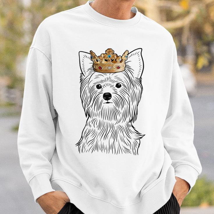 Yorkshire Terrier Dog Wearing Crown Yorkie Dog Sweatshirt Gifts for Him