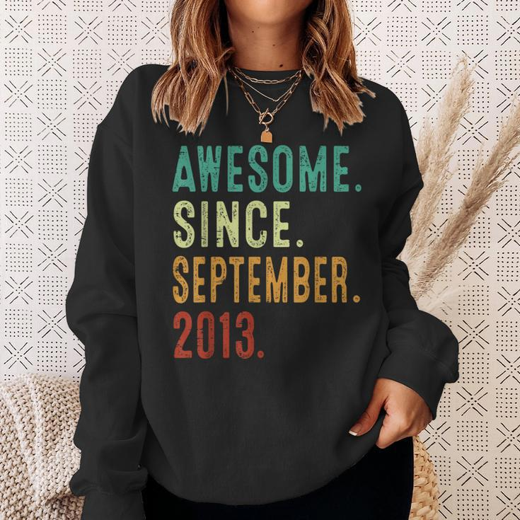 10 Year Old Awesome Since September 2013 10Th Birthday Sweatshirt Gifts for Her