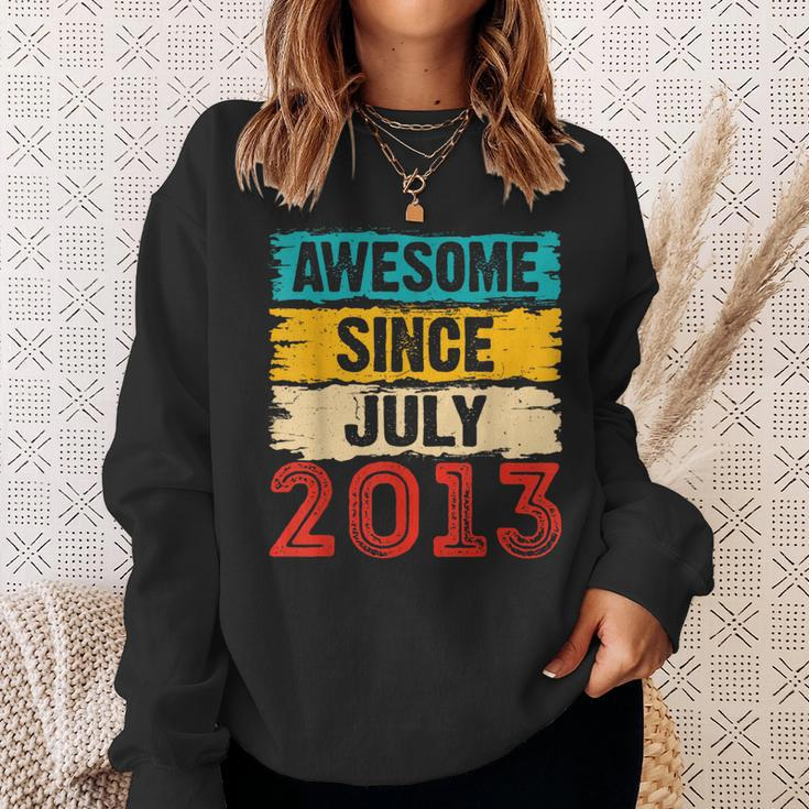 10 Year Old Awesome Since July 2013 10Th Birthday Gifts Sweatshirt Gifts for Her