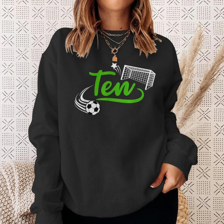 10Th Birthday Soccer Boy Ten Year Old Soccer Player Sweatshirt Gifts for Her