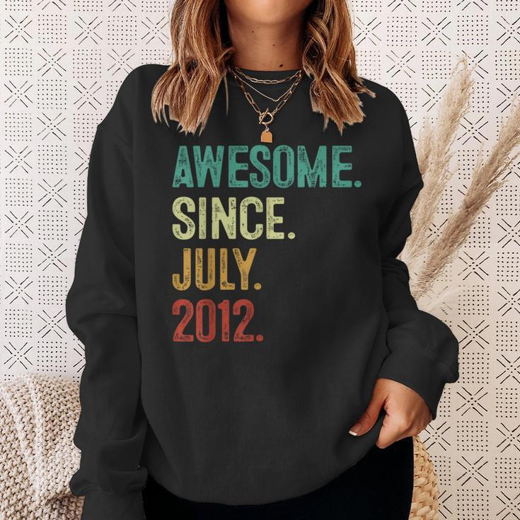 11 Year Old Awesome Since July 2012 11Th Birthday Sweatshirt Gifts for Her