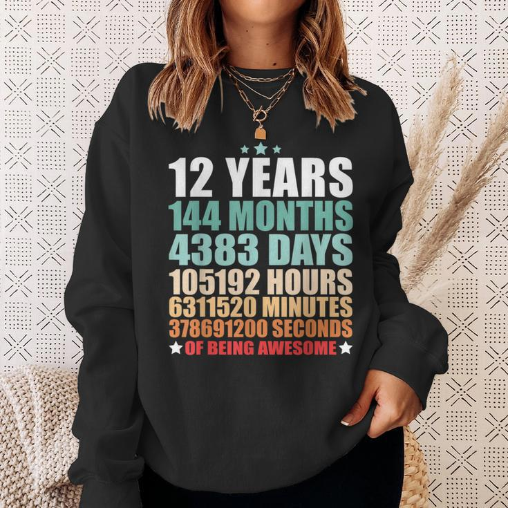 12 Years 144 Months Of Being Awesome Funny Twelve Years Old Sweatshirt Gifts for Her