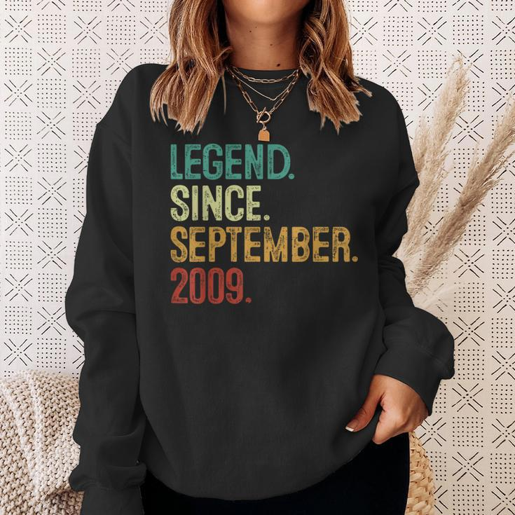 14 Years Old Legend Since September 2009 14Th Birthday Sweatshirt Gifts for Her