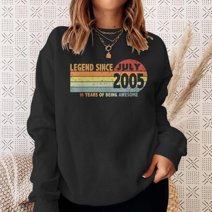 16Th Birthday Legend Since July 2005 Born In 2005 Decoration Sweatshirt Gifts for Her