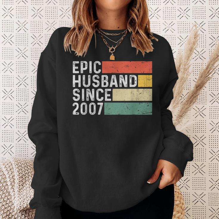 16Th Wedding Anniversary For Him - Epic Husband 2007 Gift Sweatshirt Gifts for Her