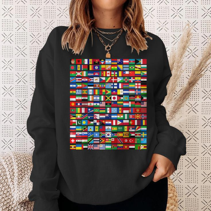 195 Flags Of All Countries In The World International Event Sweatshirt Gifts for Her