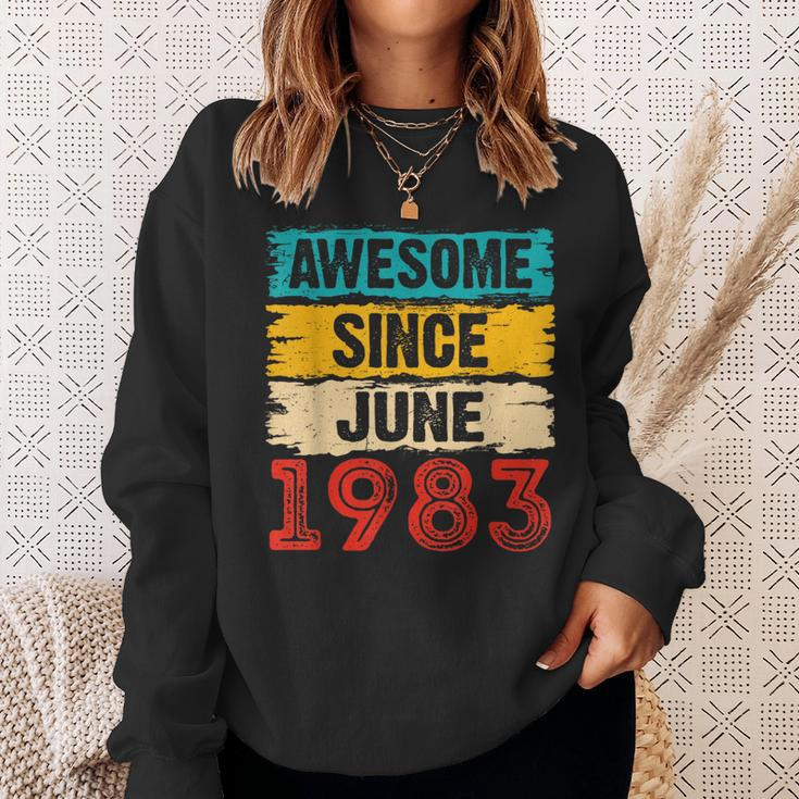 40 Year Old Awesome Since June 1983 40Th Birthday Gifts Sweatshirt Gifts for Her