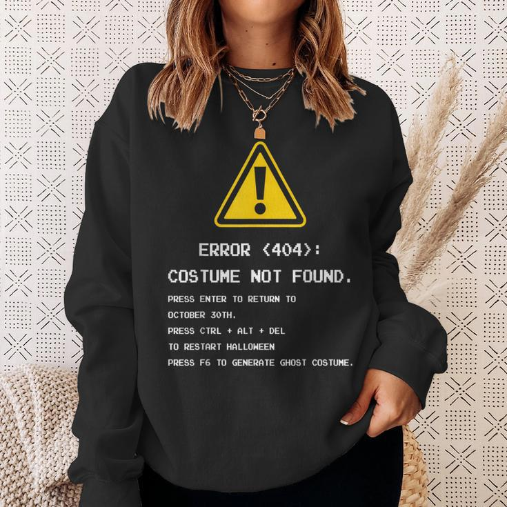 404 Error Costume Not Found Nerdy Geek Computer Sweatshirt Gifts for Her