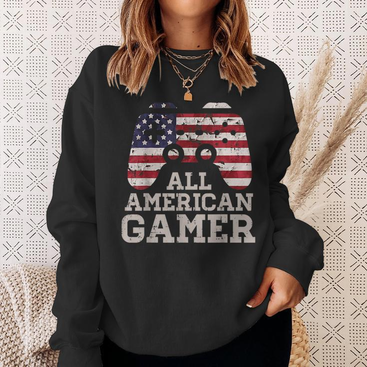 4Th July All American Gamer Patriot Men Boys Kids N Youth Sweatshirt Gifts for Her