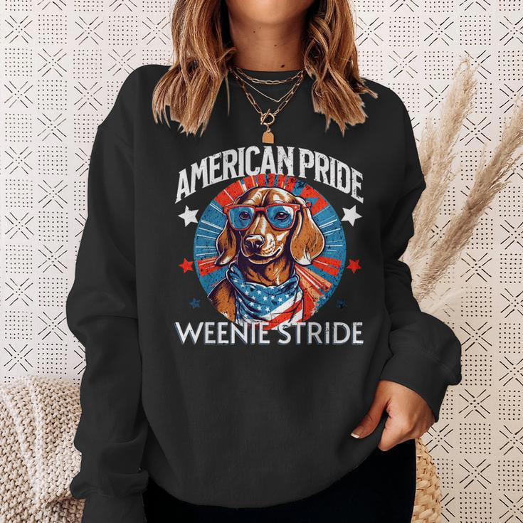 4Th Of July Funny Dachsund Weiner Dog Weenie Usa America Sweatshirt Gifts for Her