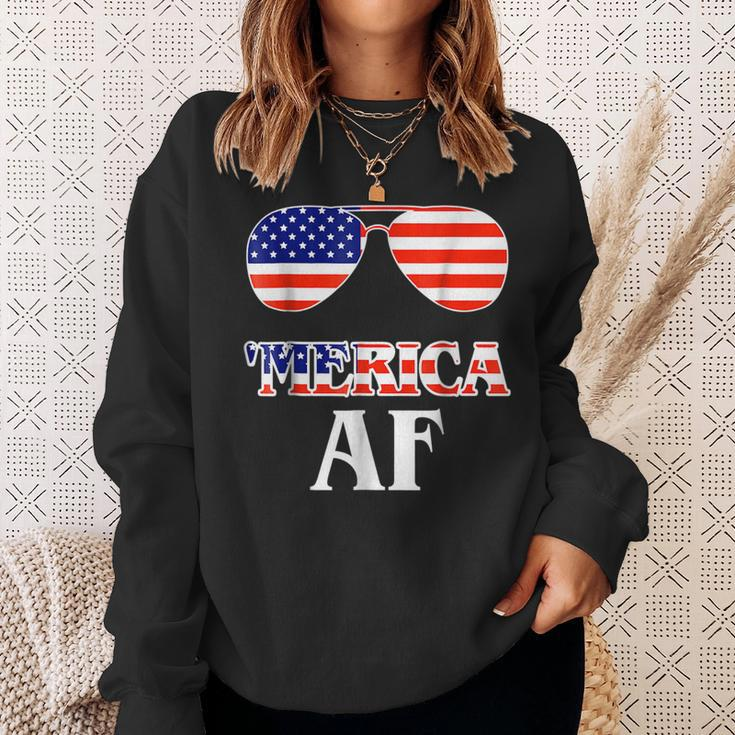 4Th Of July Patriotic Funny Merica Af Patriotic Funny Gifts Sweatshirt Gifts for Her