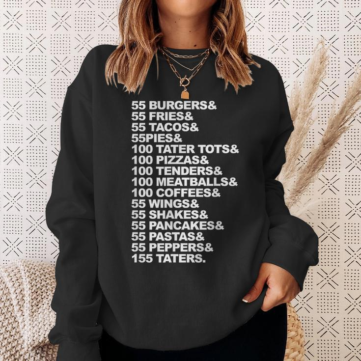 55 Burgers 55 Fries I Think You Should Leave Burgers Funny Gifts Sweatshirt Gifts for Her