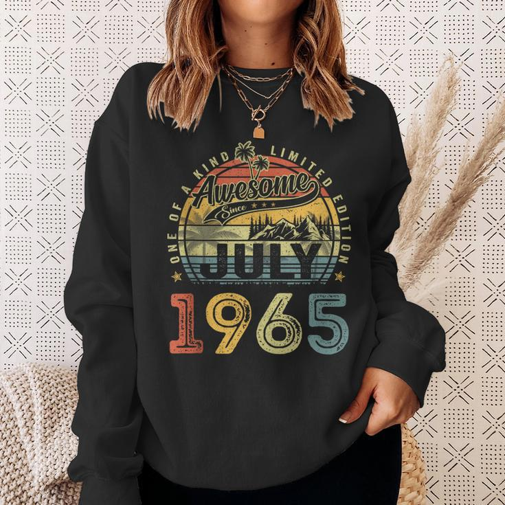 58 Years Old Birthday Awesome Since July 1965 58Th Birthday Sweatshirt Gifts for Her