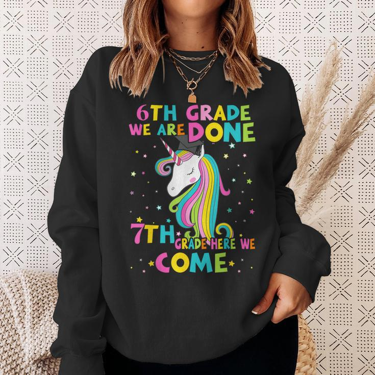 6Th Grade Graduation Magical Unicorn 7Th Grade Here We Come Sweatshirt Gifts for Her