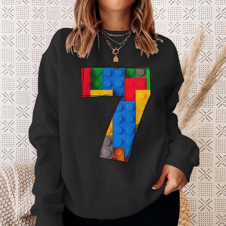 7 Years Old Blocks Building Master Builder 7Th Birthday Kid Sweatshirt Gifts for Her