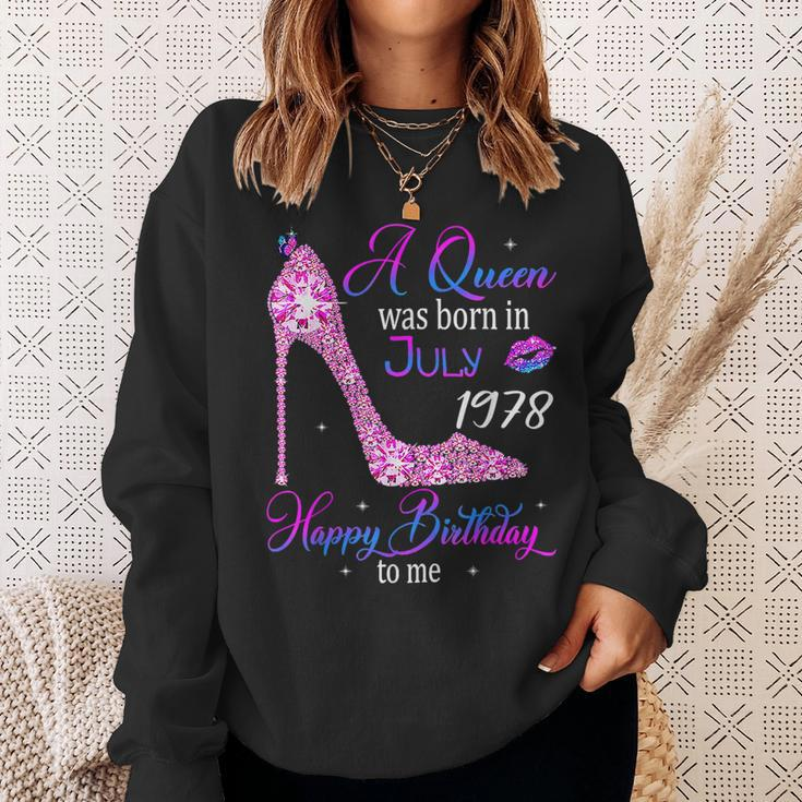 A Queen Was Born In July 1978 Happy 45Th Birthday To Me Sweatshirt Gifts for Her
