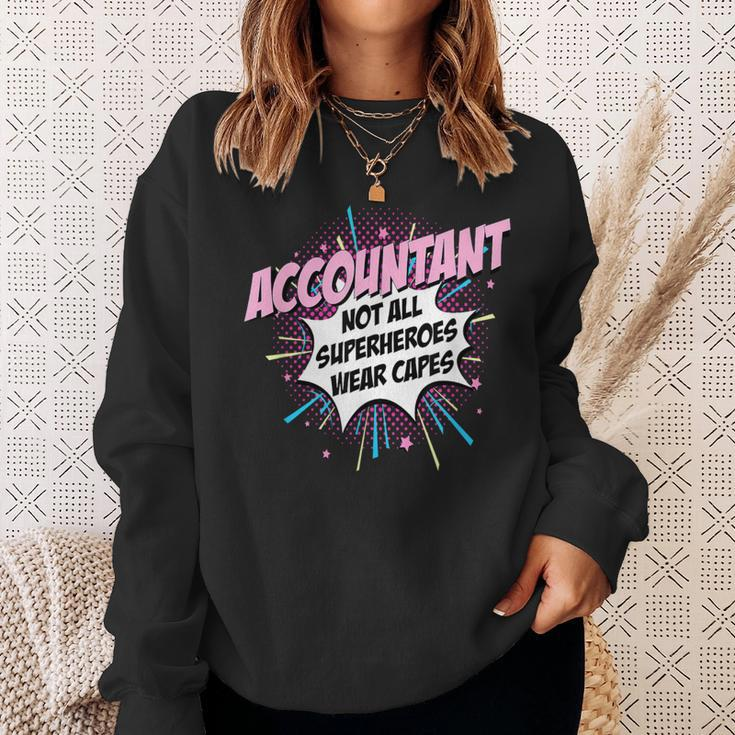 Accountant Superhero Cute Comic Idea Sweatshirt Gifts for Her