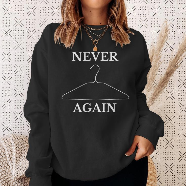 Never Again Metal Wire Clothes Hanger Sweatshirt Gifts for Her