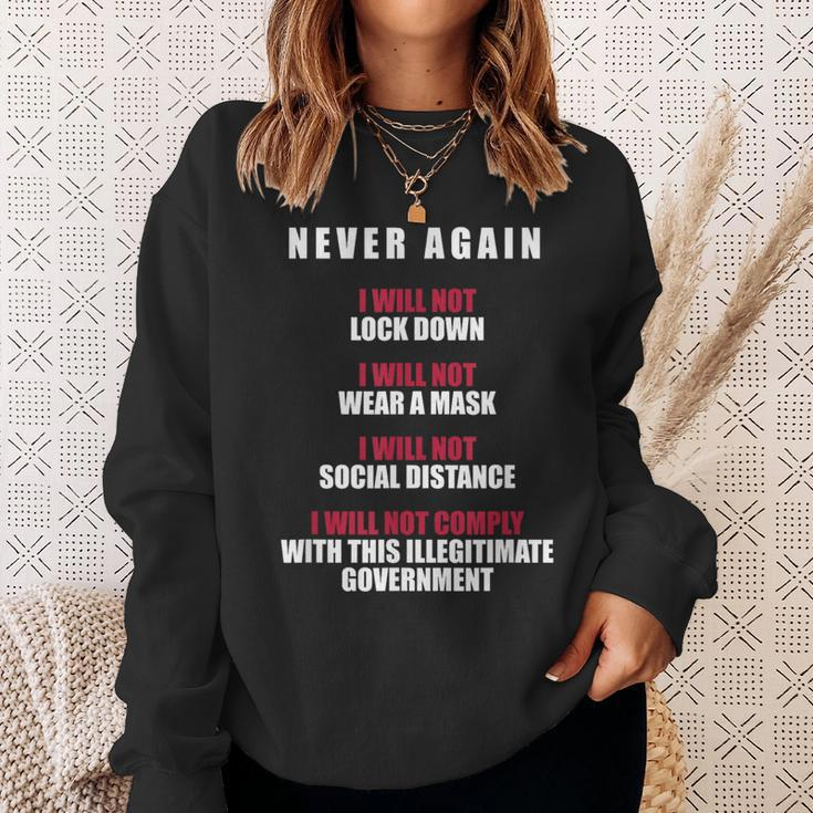 Never Again I Will Not Comply Can't Believe This Government Sweatshirt Gifts for Her