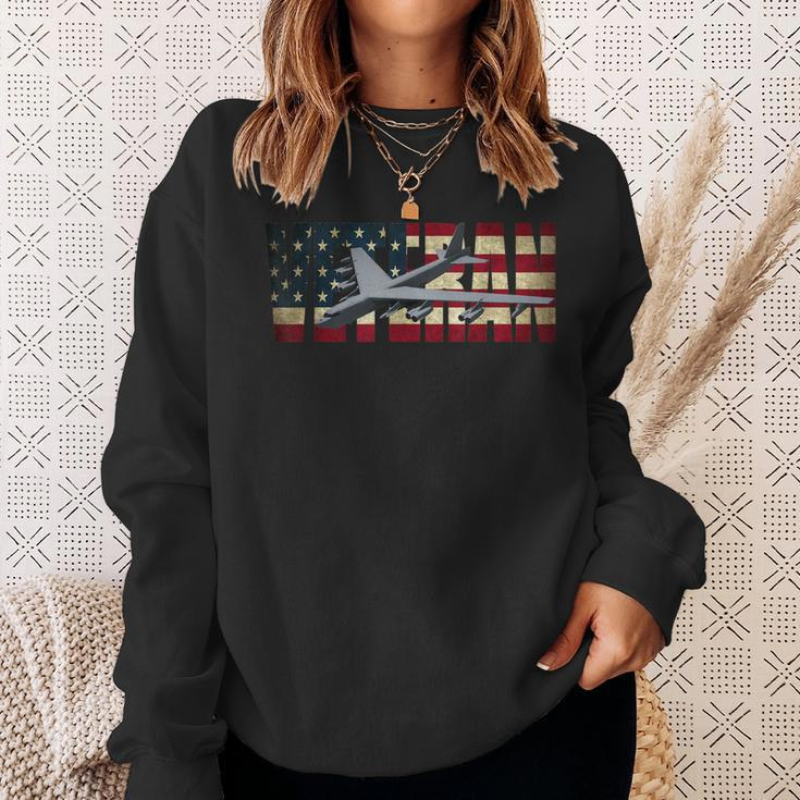 Air Force B52 Stratofortress Bomber American Flag Sweatshirt Gifts for Her