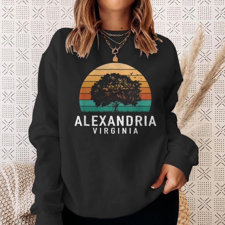 Alexandria Vintage Sunset Virginia Souvenir Sweatshirt Gifts for Her