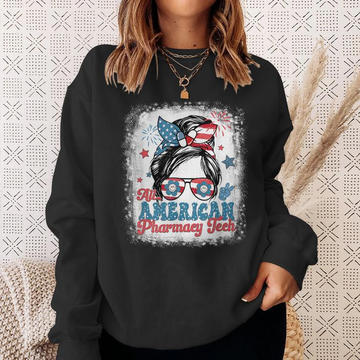 All American Pharmacy Tech Patriotic Usa Flag 4Th Of July Sweatshirt Gifts for Her