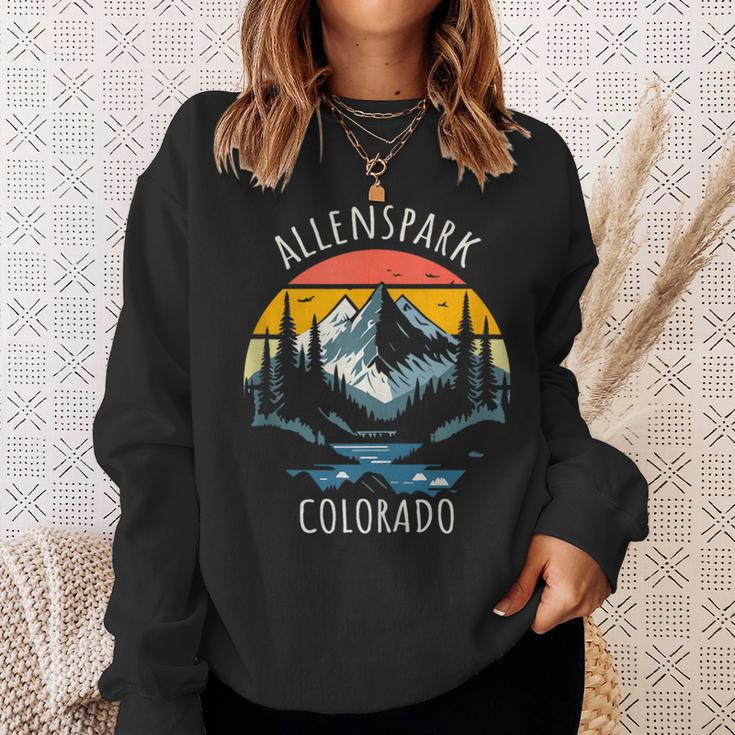 Allenspark Colorado Usa Retro Style Mountain Sweatshirt Gifts for Her