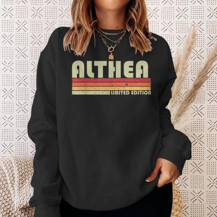 Althea Gift Name Personalized Retro Vintage 80S 90S Birthday 90S Vintage Designs Funny Gifts Sweatshirt Gifts for Her