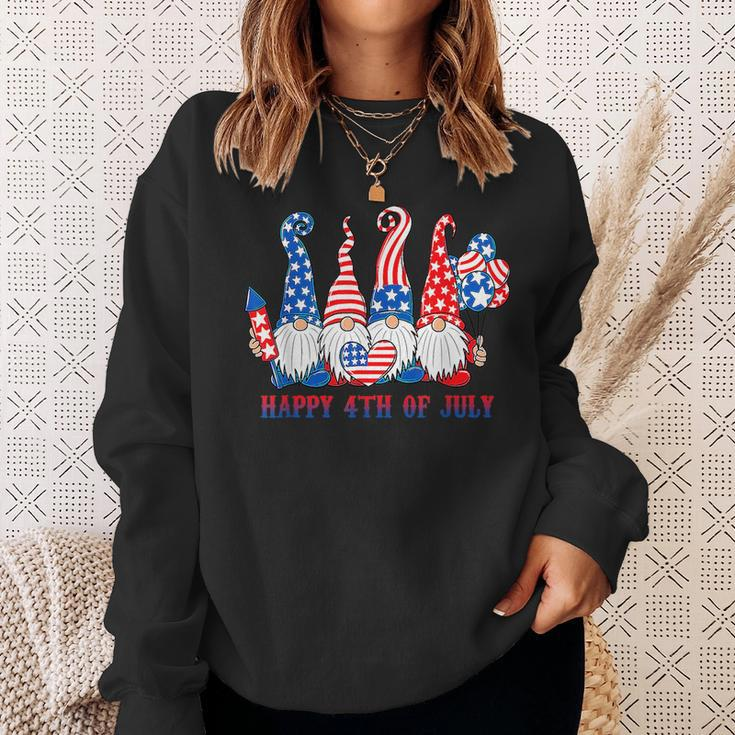 American Patriotic Gnomes Usa Independence Day 4Th Of July Sweatshirt Gifts for Her