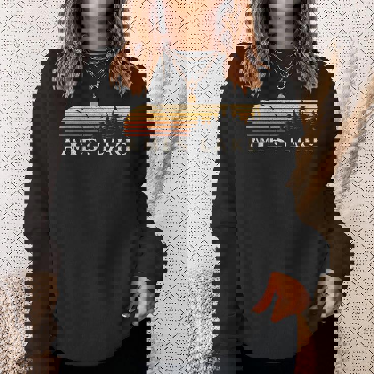 Ames Lake Wa Vintage Evergreen Sunset Eighties Retro Sweatshirt Gifts for Her Ames Lake Wa Vintage Evergreen Sunset Eighties Retro Sweatshirt Gifts for Her