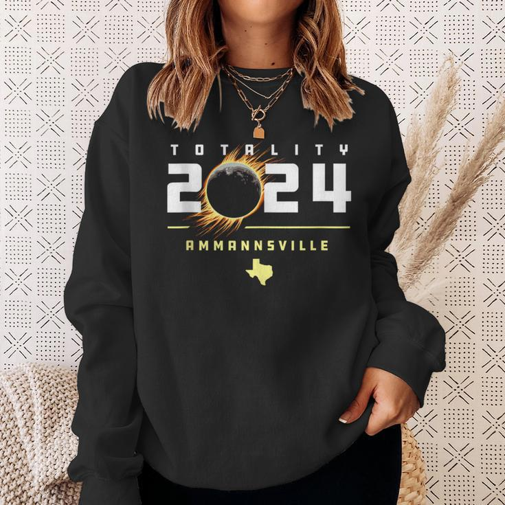 Ammannsville Texas 2024 Total Solar Eclipse Sweatshirt Gifts for Her