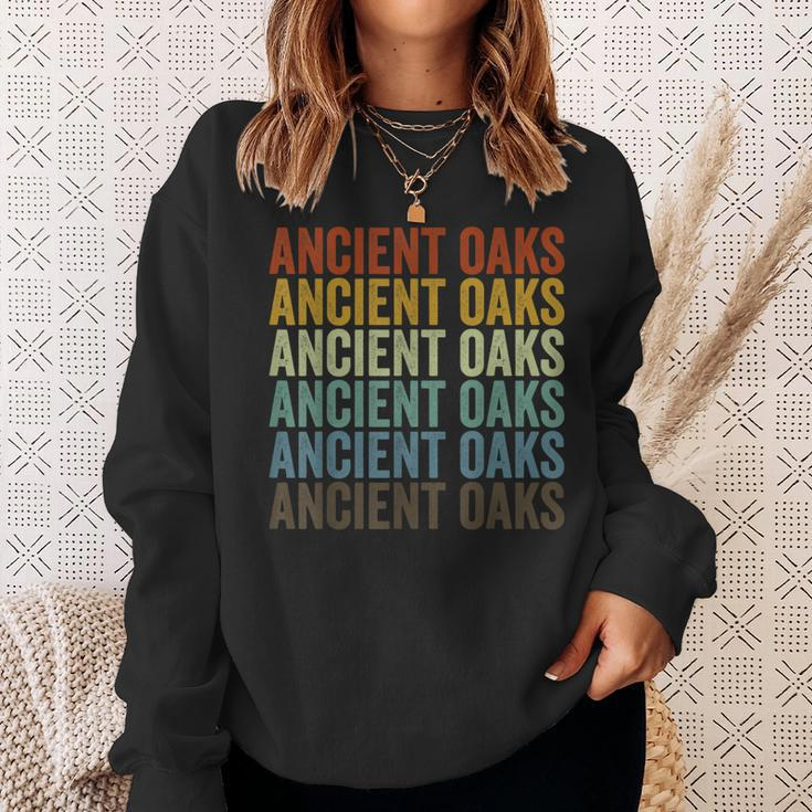 Ancient Oaks City Retro Sweatshirt Gifts for Her