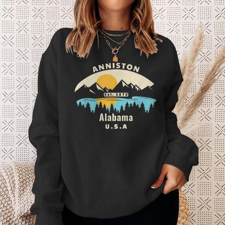 Anniston Alabama Souvenir Mountain Sunset River Sweatshirt Gifts for Her